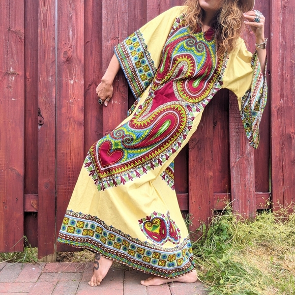 70s bell sleeve kaftan - Picture 4 of 4